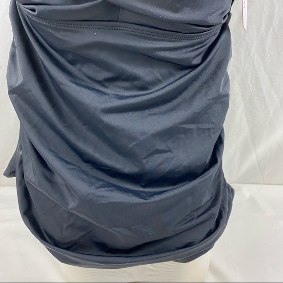 Swimsuits For All Halter Tankini Top Black 18 New - Picture 5 of 10